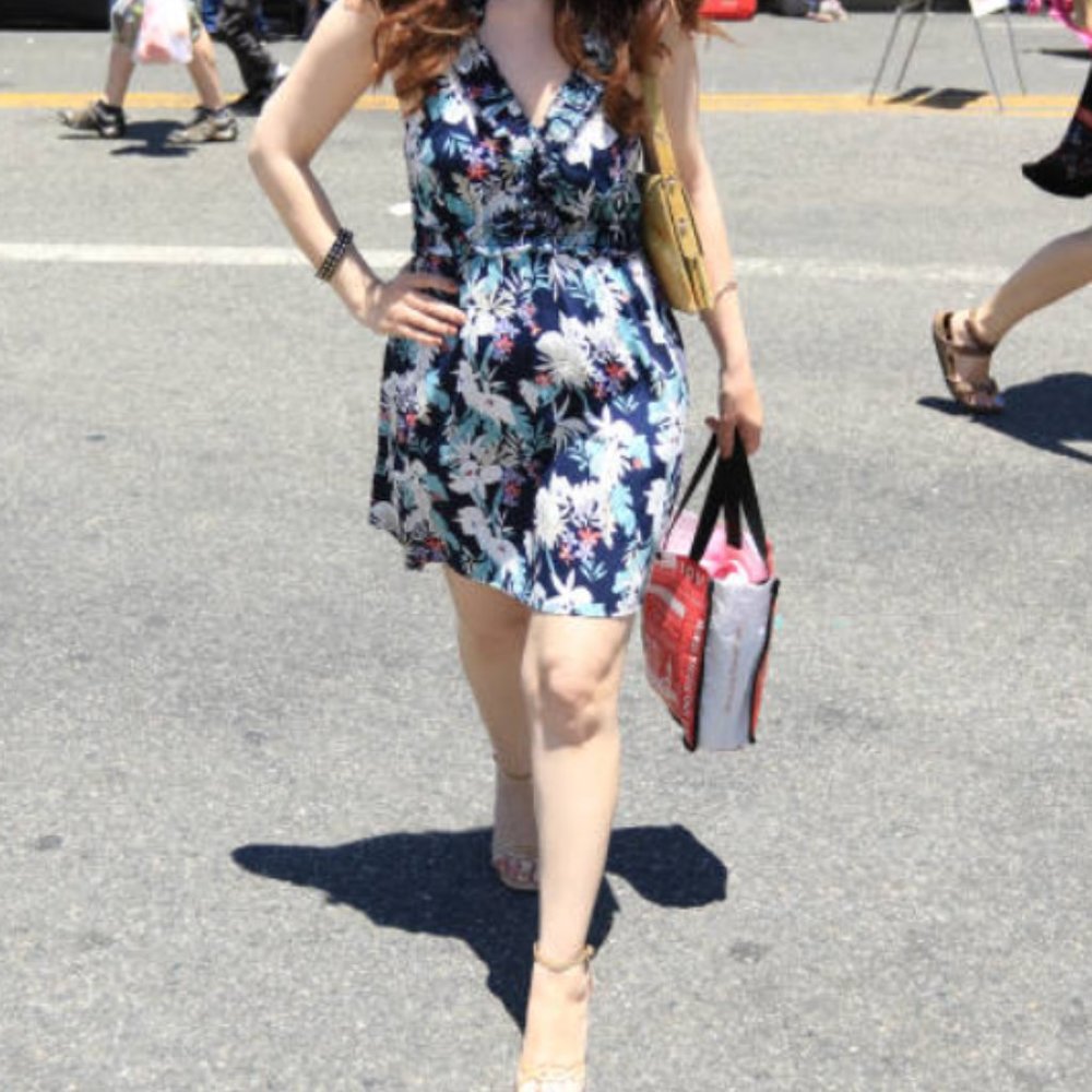 En Creme blue floral New With Tag dress